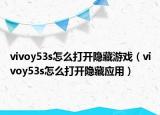 vivoy53s怎么打開隱藏游戲（vivoy53s怎么打開隱藏應(yīng)用）
