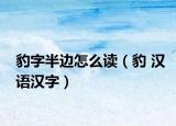 豹字半邊怎么讀（豹 漢語漢字）