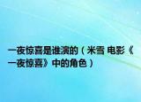一夜驚喜是誰(shuí)演的（米雪 電影《一夜驚喜》中的角色）
