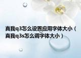真我q3怎么設(shè)置應(yīng)用字體大?。ㄕ嫖襮3s怎么調(diào)字體大小）