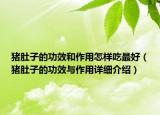 豬肚子的功效和作用怎樣吃最好（豬肚子的功效與作用詳細(xì)介紹）