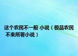 這個農(nóng)民不一般 小說（極品農(nóng)民 不來所著小說）