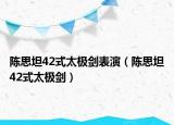 陳思坦42式太極劍表演（陳思坦42式太極劍）