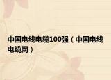 中國電線電纜100強(qiáng)（中國電線電纜網(wǎng)）