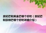 貴妃芒和黃金芒哪個(gè)好吃（貴妃芒和凱特芒哪個(gè)好吃詳細(xì)介紹）