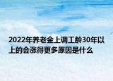 2022年養(yǎng)老金上調(diào)工齡30年以上的會(huì)漲得更多原因是什么