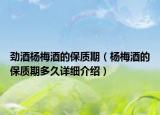 勁酒楊梅酒的保質(zhì)期（楊梅酒的保質(zhì)期多久詳細(xì)介紹）