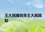 王大民播音員王大民簡稱