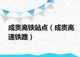 成貴高鐵站點（成貴高速鐵路）