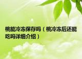 桃能冷凍保存嗎（桃冷凍后還能吃嗎詳細(xì)介紹）