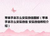 蘋果手表怎么安裝微信圖解（蘋果手表怎么安裝微信 安裝微信教程介紹）
