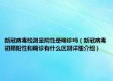 新冠病毒檢測(cè)呈陰性是確診嗎（新冠病毒初篩陽(yáng)性和確診有什么區(qū)別詳細(xì)介紹）