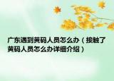 廣東遇到黃碼人員怎么辦（接觸了黃碼人員怎么辦詳細(xì)介紹）