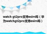 watch gt2pro支持esim嗎（華為watchgt2pro支持esim嗎）