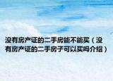 沒有房產(chǎn)證的二手房能不能買（沒有房產(chǎn)證的二手房子可以買嗎介紹）