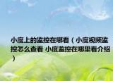 小度上的監(jiān)控在哪看（小度視頻監(jiān)控怎么查看 小度監(jiān)控在哪里看介紹）