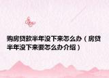 購房貸款半年沒下來怎么辦（房貸半年沒下來要怎么辦介紹）