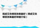 陽虛艾灸哪里效果最好（陰虛艾灸哪里效果最好詳細(xì)介紹）