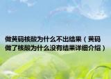 做黃碼核酸為什么不出結(jié)果（黃碼做了核酸為什么沒(méi)有結(jié)果詳細(xì)介紹）
