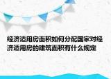 經(jīng)濟適用房面積如何分配國家對經(jīng)濟適用房的建筑面積有什么規(guī)定
