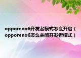 opporeno6開發(fā)者模式怎么開啟（opporeno6怎么關(guān)閉開發(fā)者模式）