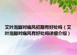 艾葉泡腳對(duì)痛風(fēng)初期有好處嗎（艾葉泡腳對(duì)痛風(fēng)有好處嗎詳細(xì)介紹）