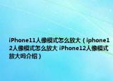 iPhone11人像模式怎么放大（iphone12人像模式怎么放大 iPhone12人像模式放大嗎介紹）