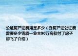 公證房產(chǎn)證費(fèi)用是多少（辦房產(chǎn)證公證費(fèi)需要多少錢廈一業(yè)主90萬房款付了房子卻飛了介紹）