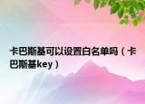 卡巴斯基可以設(shè)置白名單嗎（卡巴斯基key）