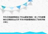 華為手機(jī)鎖屏密碼忘了怎么解鎖?教你一招（華為屏幕鎖忘記密碼怎么打開(kāi) 華為手機(jī)屏幕密碼忘了怎樣開(kāi)鎖介紹）