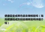 健康碼變成黃色能去做核酸嗎（海南健康碼成灰碼能做核酸嗎詳細(xì)介紹）