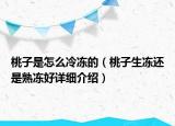 桃子是怎么冷凍的（桃子生凍還是熟凍好詳細(xì)介紹）