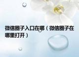 微信圈子入口在哪（微信圈子在哪里打開）