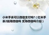 小米手表可以微信支付嗎?（紅米手表2能用微信嗎 支持微信嗎介紹）