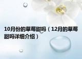 10月份的草莓甜嗎（12月的草莓甜嗎詳細(xì)介紹）