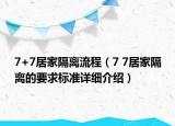 7+7居家隔離流程（7 7居家隔離的要求標(biāo)準(zhǔn)詳細(xì)介紹）
