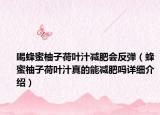 喝蜂蜜柚子荷葉汁減肥會反彈（蜂蜜柚子荷葉汁真的能減肥嗎詳細介紹）
