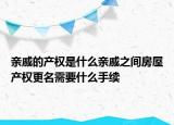 親戚的產(chǎn)權(quán)是什么親戚之間房屋產(chǎn)權(quán)更名需要什么手續(xù)