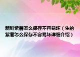 新鮮紫薯怎么保存不容易壞（生的紫薯怎么保存不容易壞詳細介紹）