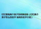 釘釘里有兩個(gè)孩子怎樣換名稱（釘釘兩個(gè)孩子怎么改名字 如何改名字介紹）