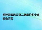 碧桂園海昌天藍(lán)二期房價(jià)多少誰能告訴我