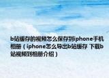 b站緩存的視頻怎么保存到iphone手機(jī)相冊(cè)（iphone怎么導(dǎo)出b站緩存 下載b站視頻到相冊(cè)介紹）