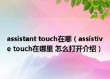 assistant touch在哪（assistive touch在哪里 怎么打開介紹）