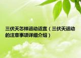 三伏天怎樣運(yùn)動適宜（三伏天運(yùn)動的注意事項詳細(xì)介紹）