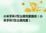 小米手環(huán)2怎么調(diào)亮度最佳（小米手環(huán)2怎么調(diào)亮度）