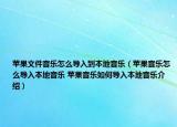 蘋果文件音樂怎么導(dǎo)入到本地音樂（蘋果音樂怎么導(dǎo)入本地音樂 蘋果音樂如何導(dǎo)入本地音樂介紹）