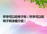懷孕可以吃柿子嗎（懷孕可以吃柿子嗎詳細(xì)介紹）