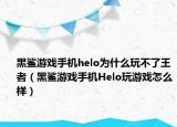 黑鯊游戲手機helo為什么玩不了王者（黑鯊游戲手機Helo玩游戲怎么樣）