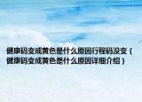 健康碼變成黃色是什么原因行程碼沒變（健康碼變成黃色是什么原因詳細(xì)介紹）