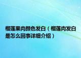 榴蓮果肉顏色發(fā)白（榴蓮肉發(fā)白是怎么回事詳細(xì)介紹）